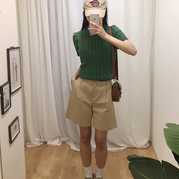 Women Polo Short Sleeve Knit 95