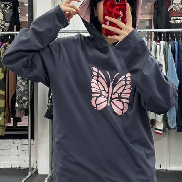 니들스 리버시블 후드티