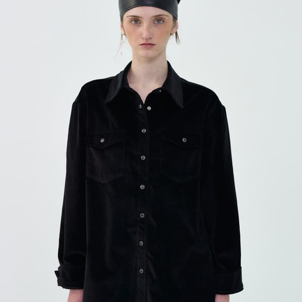 리본빛 Boni Velvet Shirt 보니 벨벳 셔츠