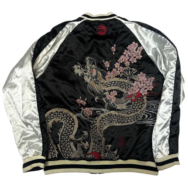 JPN Vintage 리버시블 오리엔탈자수스카쟌 100