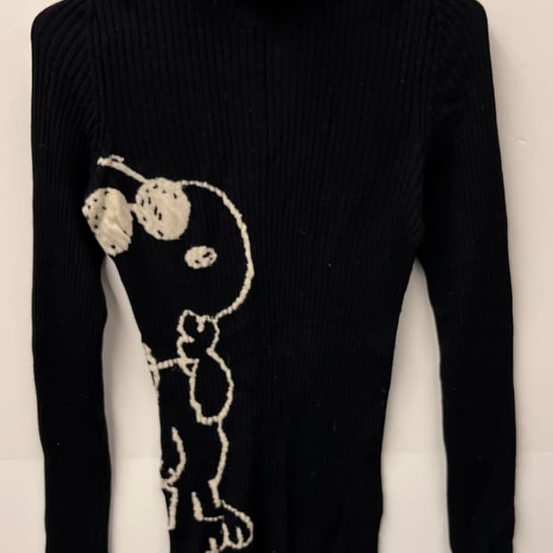 히스토리 아이스버그 HISTORY ICEBERG 스누피 골지 니트