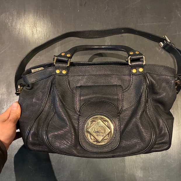 에트로 숄더백 핸드백 블랙 