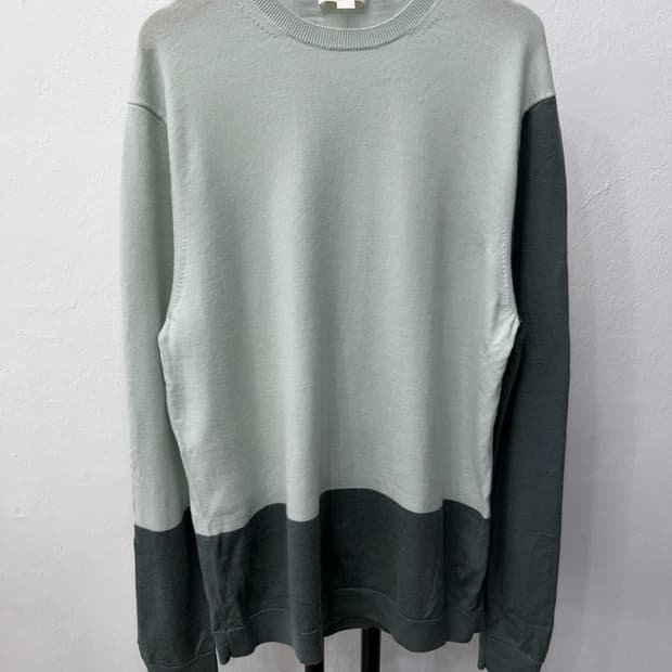 정품) COS 코스 남성 투톤 배색 니트 M