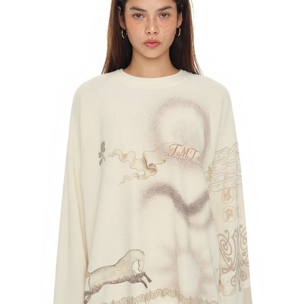 ORNAMENT WAFFLE OVERSIZED LONG SLEEVE
