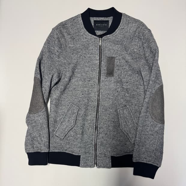 정품 빠니깔레 보카시 암패치 봄버 블루종 자켓 M