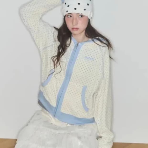 샤키리 TERRY DOT RAGLAN HOODIE 플리스 후리스 