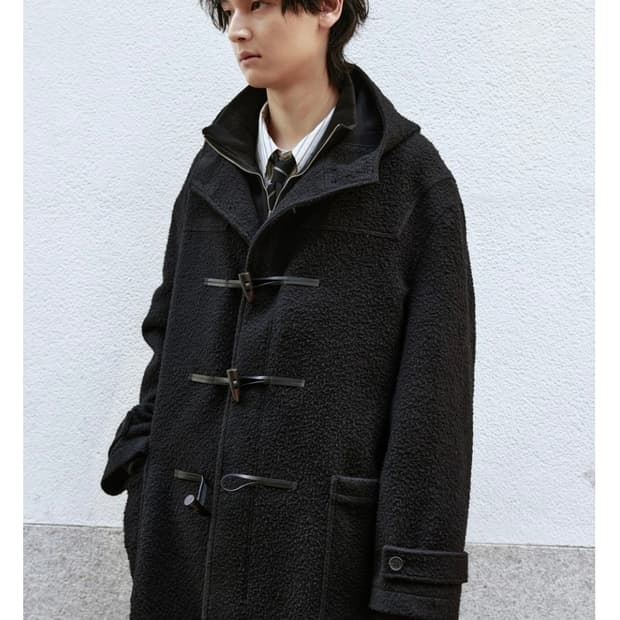 [s] 유스 더플 코트 카센티노 블랙