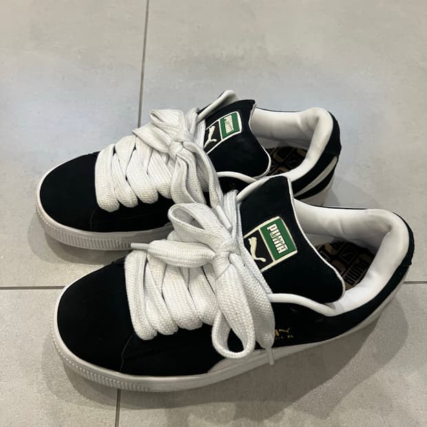 푸마 스웨이드 XL 보드화 검흰 270