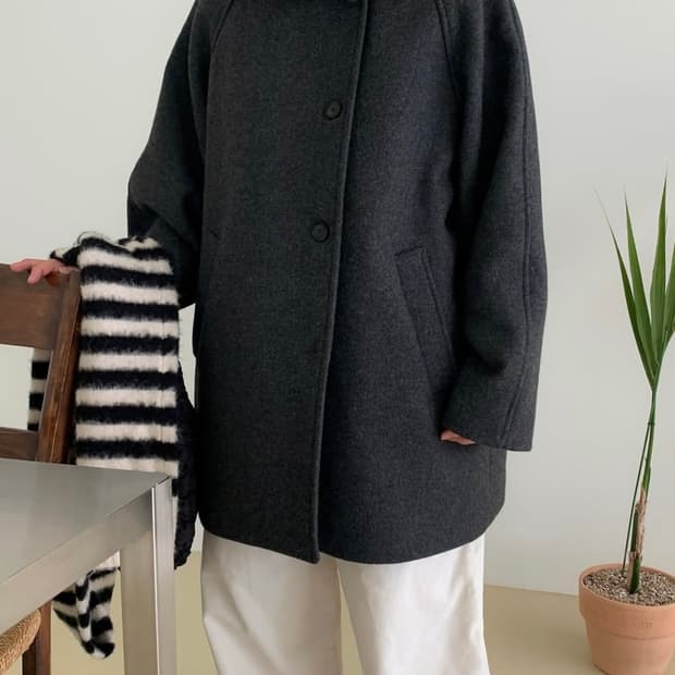 nohs 하프 코트 그레이 