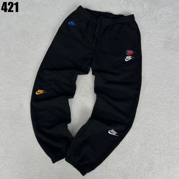 나이키 멀티 로고 블랙 바지