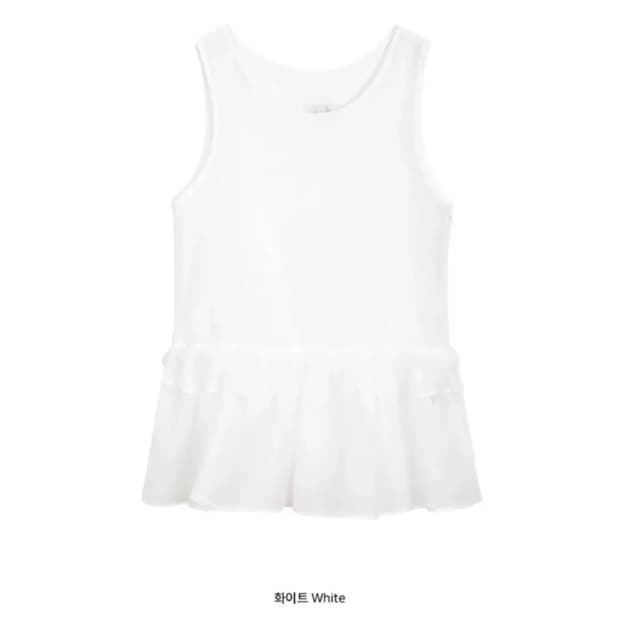 오헤시오 frill lace layered sleeveless top