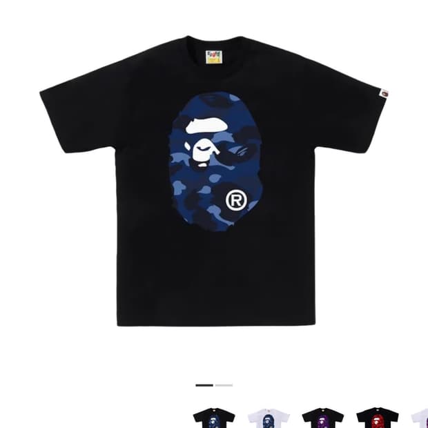 Bape 베이프 컬러 카모 반팔 티셔츠 블루