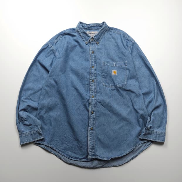 칼하트 박시핏 데님 워크 셔츠 (XL)