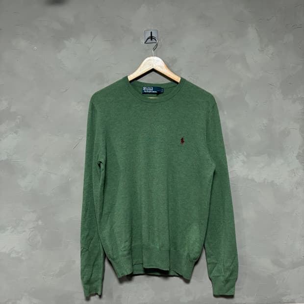 폴로 랄프로렌 모 니트 연두 카키