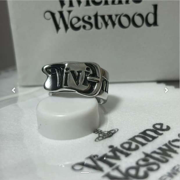 비비안웨스트우드 아카이브 레터링 로고 각인 벨트링 반지