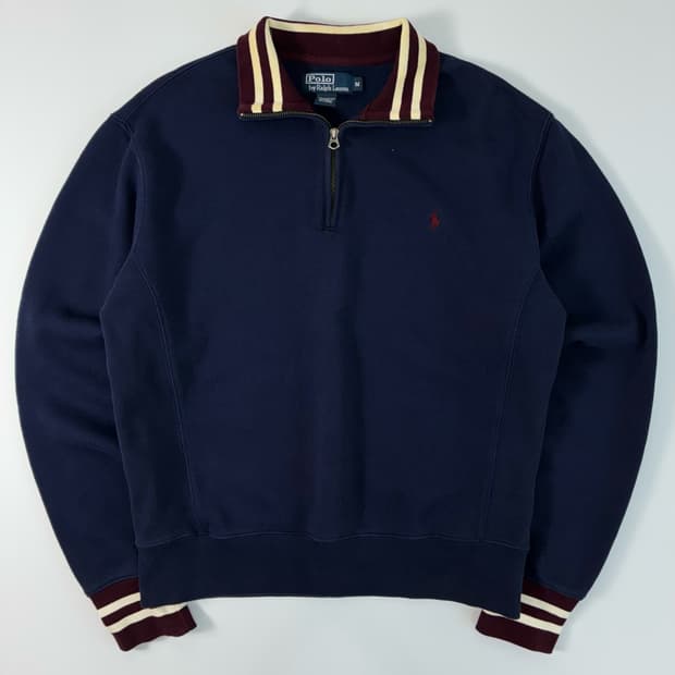 Polo  폴로 랄프로렌 00,s 네이비 반집업 맨투맨 