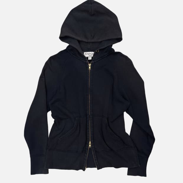 vintage fade hood zip-up