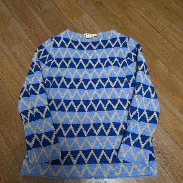 마르니 보트넥 청키 니트