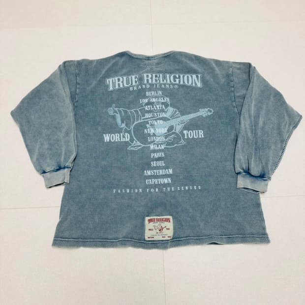 [정품] 트루릴리젼 긴팔 와플 “빈티지 블루” 100