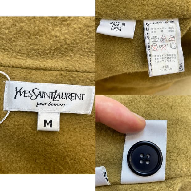 YVES SAINT LAURENT 입생로랑 90s 리플렉티브 로고 플리스 파카