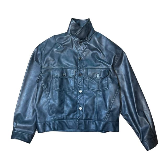 자라 블랙 레더 자켓