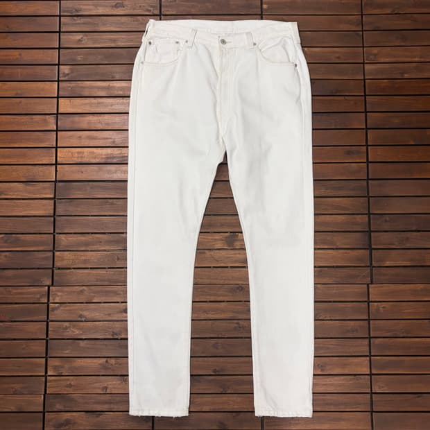 리바이스 00’s 501 화이트 데님 팬츠 (38)