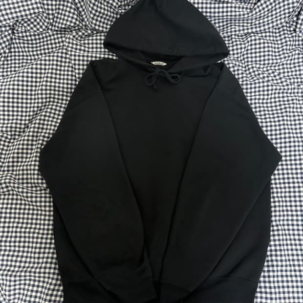 Auralee 오라리 후드 블랙 4 