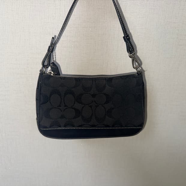 코치 자카드 블랙 미니백 숄더백