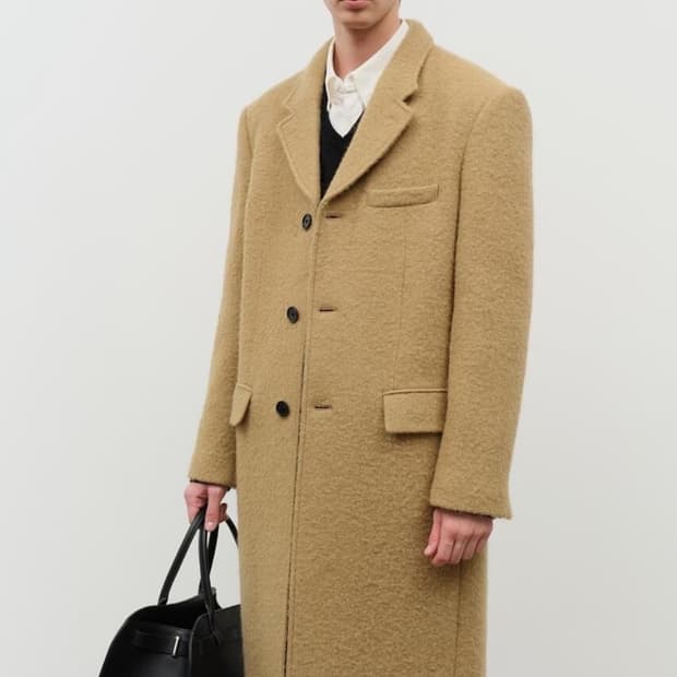 (구매) 던스트 투웨이 쓰리버튼 부클 코트 XL