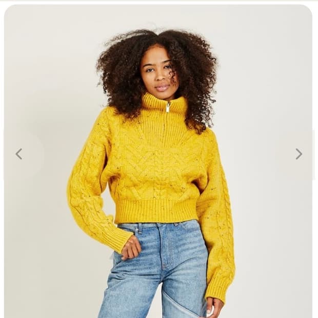 GANNI 가니 케이블 니트 스웨터 S