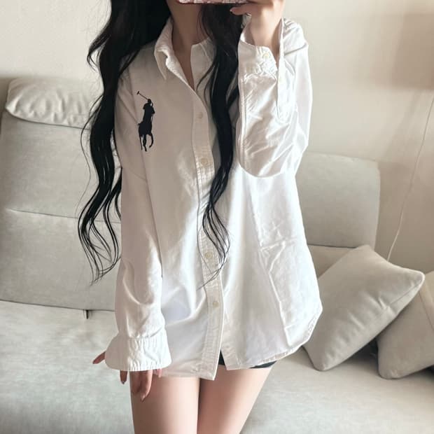 폴로 랄프로렌 빅포니 화이트 네이비 셔츠