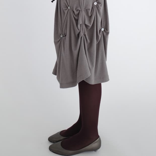 산코파퓨엘라 Drape wool skirt(Brown)
