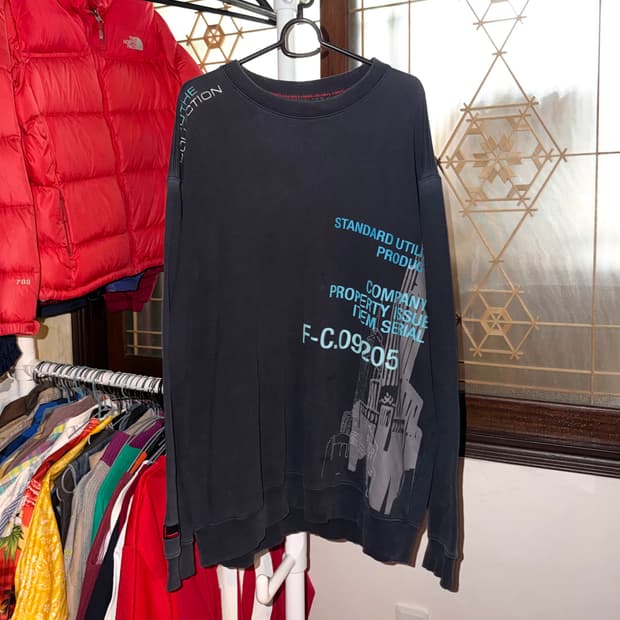 후부 푸부 올드스쿨 맨투맨 스웻셔츠