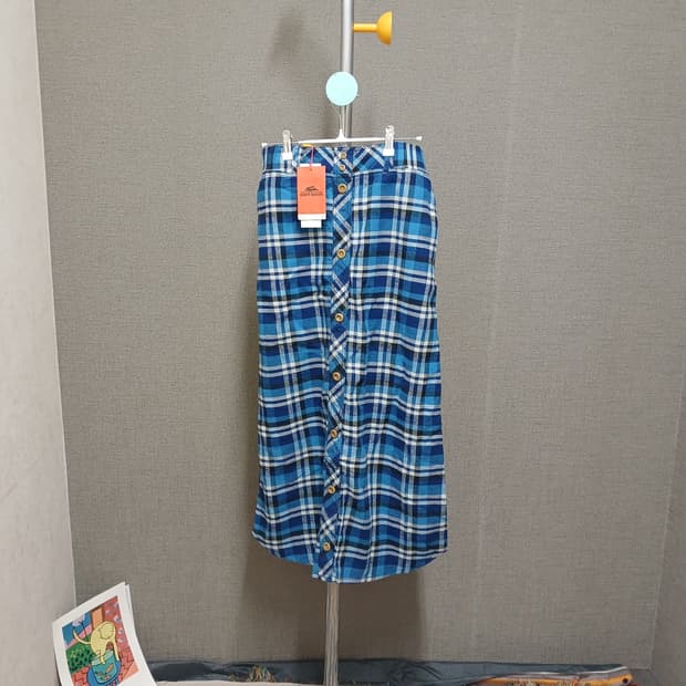 (새상품)Kriff Mayer 체크 롱치마