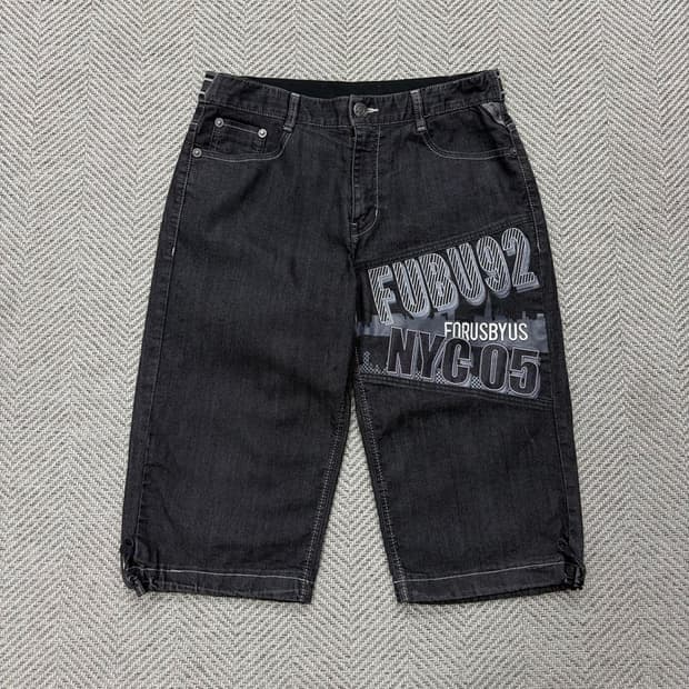 후부 올드스쿨 데님 버뮤다팬츠 v2340