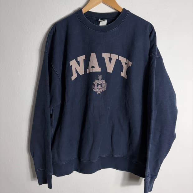 아웃스탠딩 NAVY 네이비 맨투맨(L)