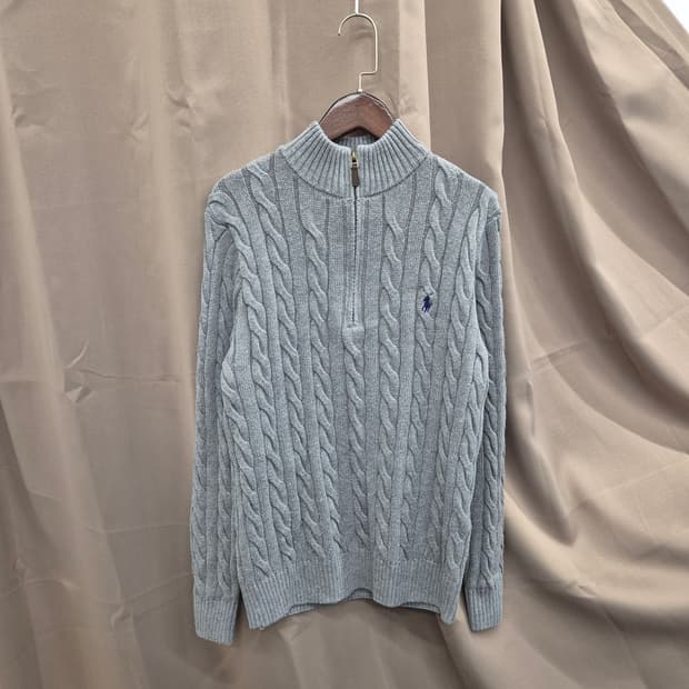 폴로 랄프로렌 하프집업 케이블 니트 L