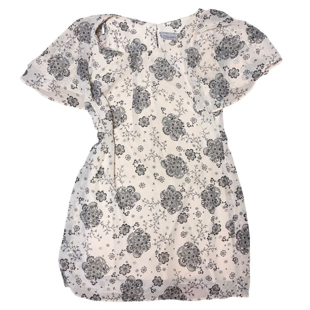 Black flower detail dress