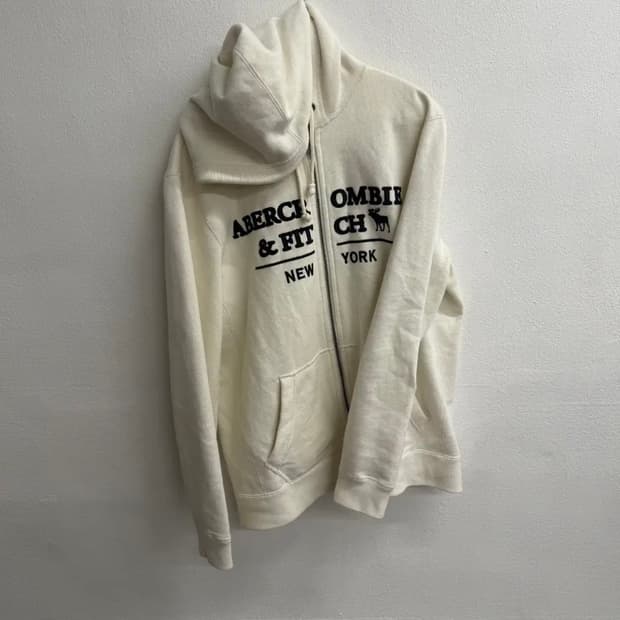 아베크롬비 아이보리 기모 후드집업(M)