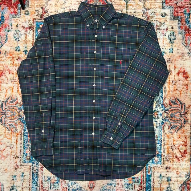 [2XL]폴로 랄프로렌 그린 체크셔츠