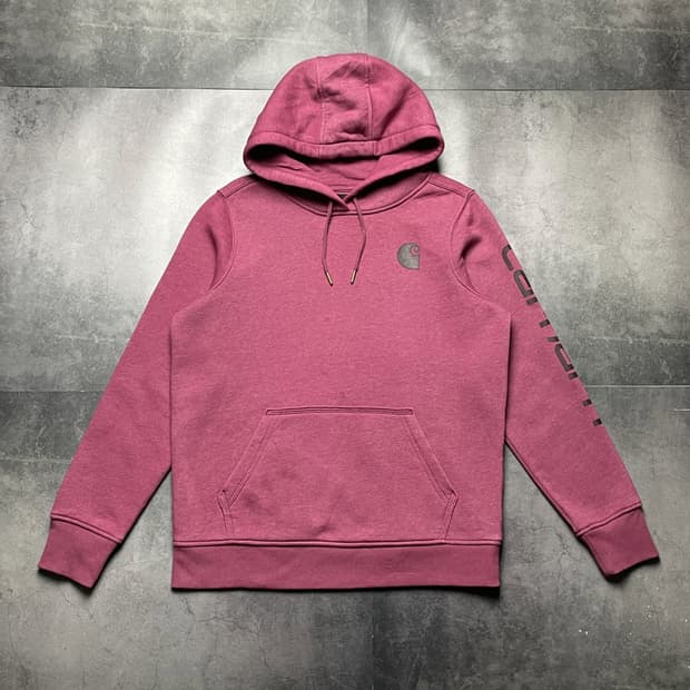 CARHARTT 칼하트 와인 그래픽 기모 후드티 A01397