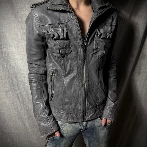 Superdry Vintage Cowhide Leather Jacket 