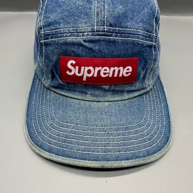 슈프림 데님 캠프캡 18ss 
