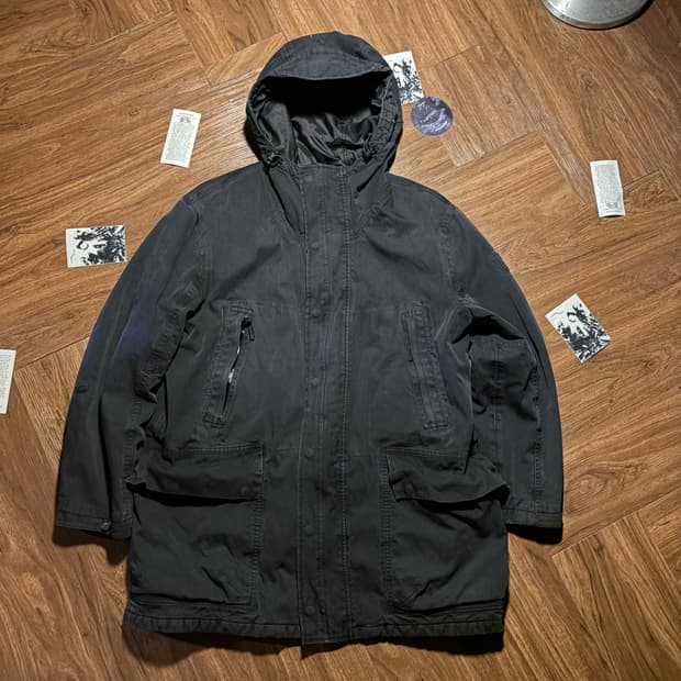 ARMANI EXCHANGE 밀리터리 후디드 투웨이 파카 XL