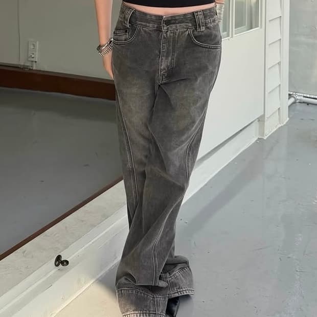 플라스틱프로덕트 MPa DRIFT DENIM PANTS (GREY)