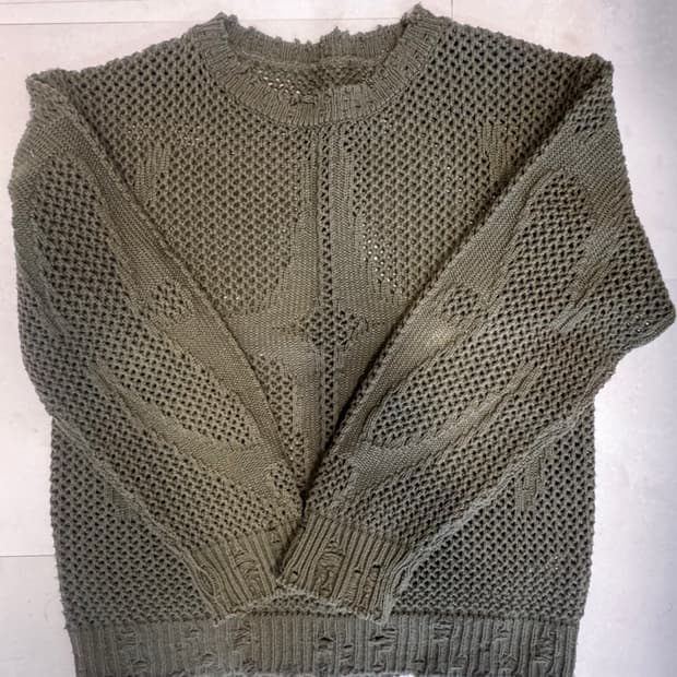 떠그클럽 카키 니트 2사이즈