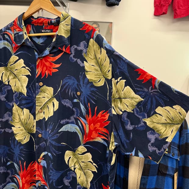 puritan 빅사이즈 레이온 하와이안 셔츠 (3XL)