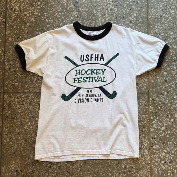 90s 헤인즈 USA 링거 티셔츠(HT93)