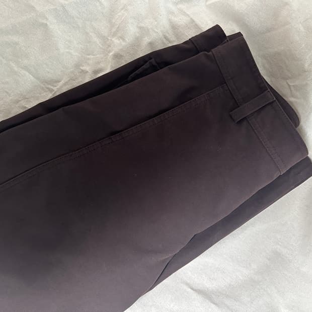 (1회 착용) 유니클로 저지배럴레그팬츠 브라운 L사이즈