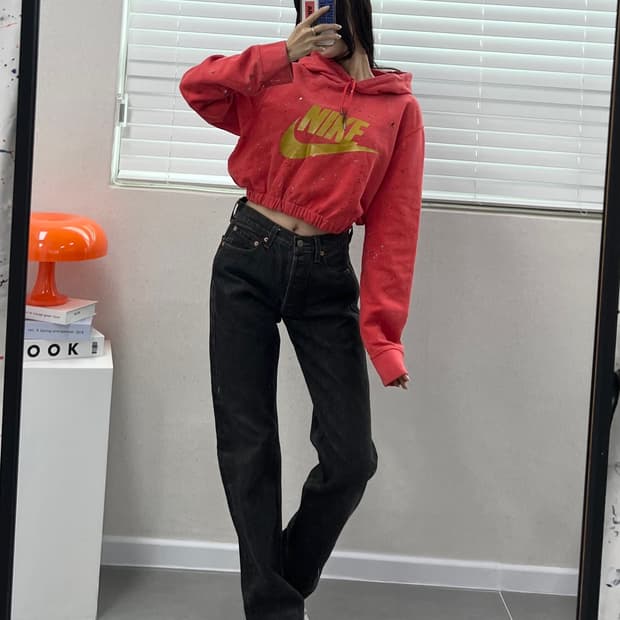 (WOMEN)나이키 크롭 후드-M1874